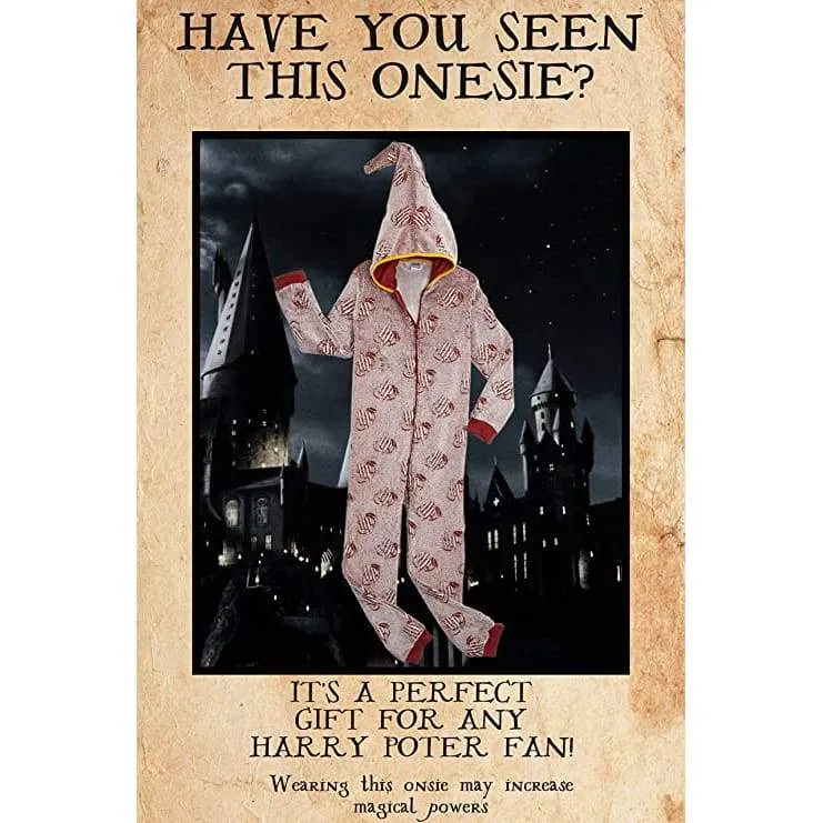 Harry Potter Glow in The Dark Super Soft Warm Fleece Onesie for Girls Boys