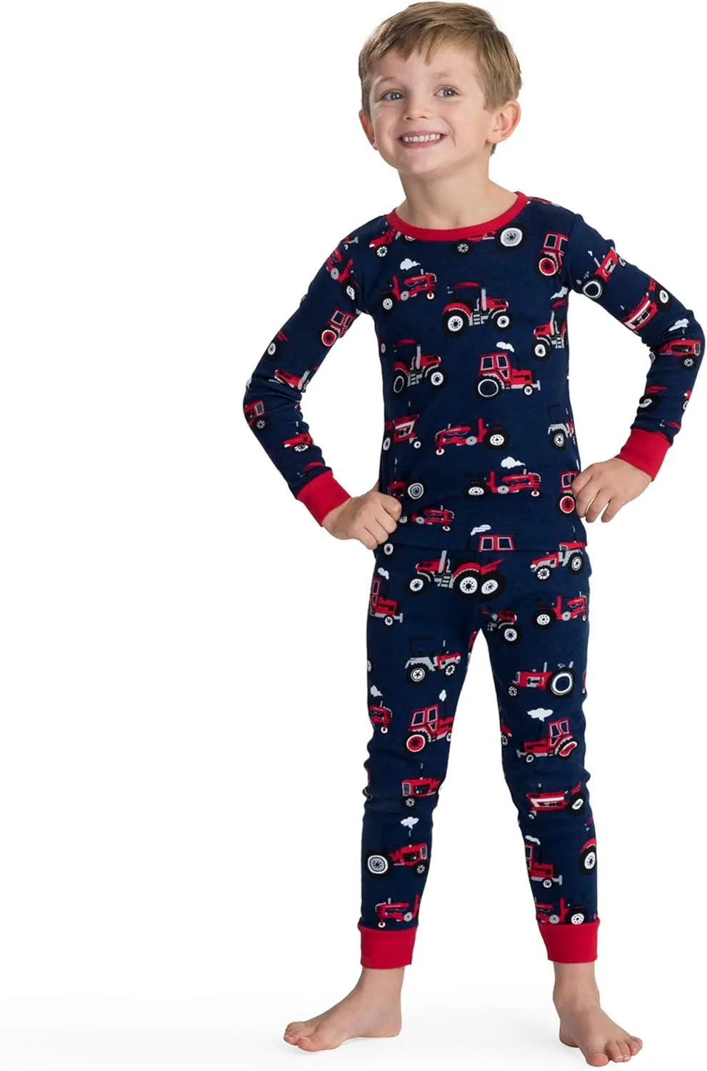 Hatley boys Organic Cotton Long Sleeve Printed Pajama Set