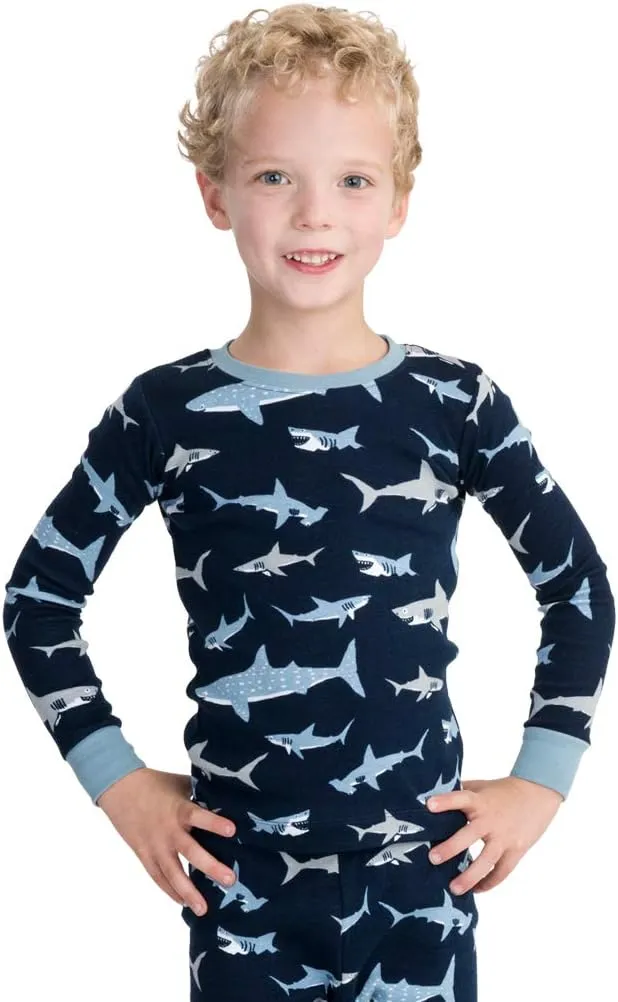 Hatley boys Organic Cotton Long Sleeve Printed Pajama Set