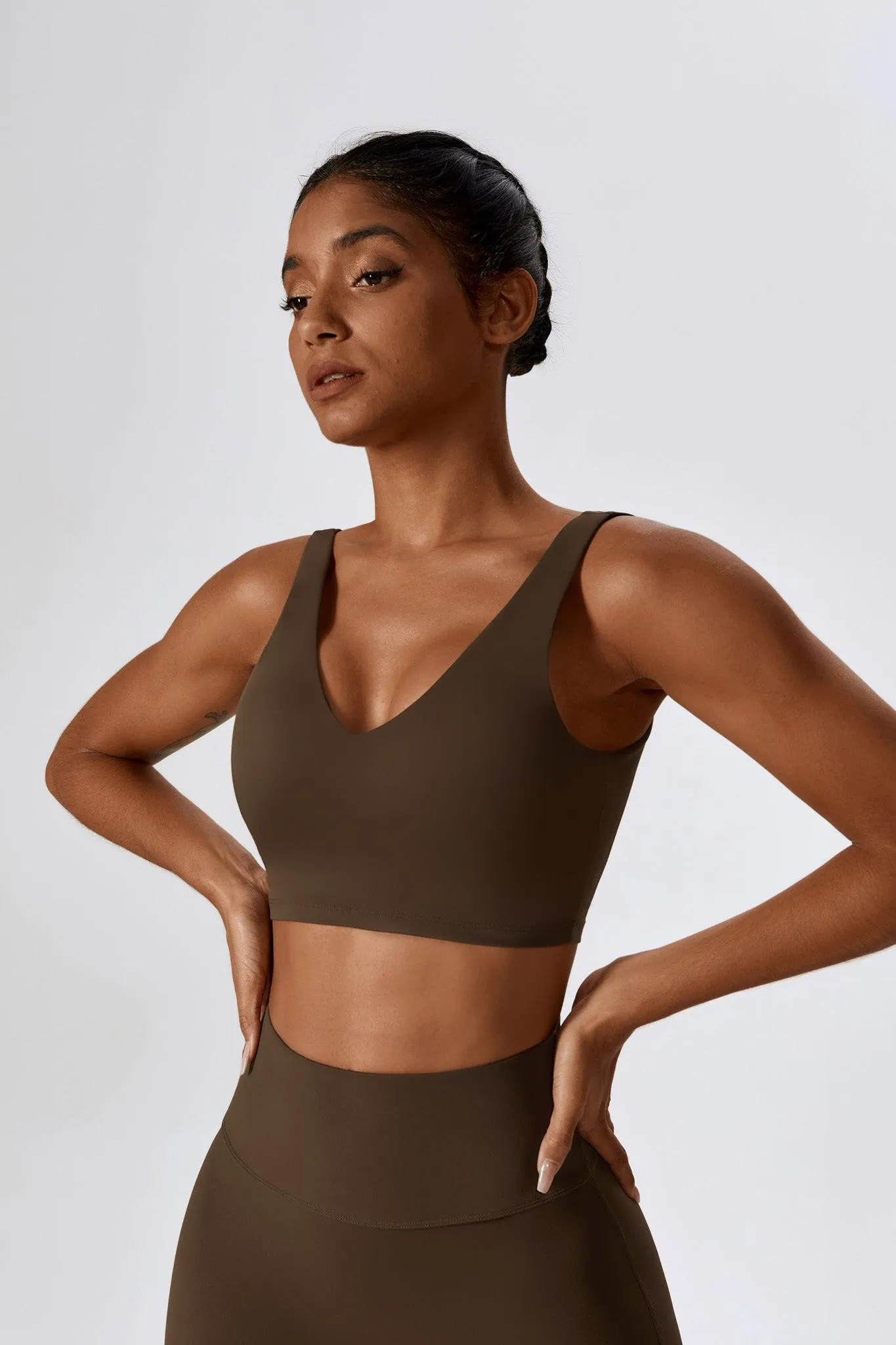Haven Minimalistic Sports Bra - Brown