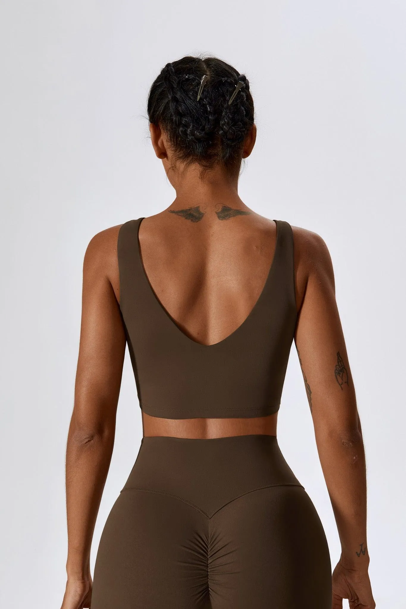 Haven Minimalistic Sports Bra - Brown