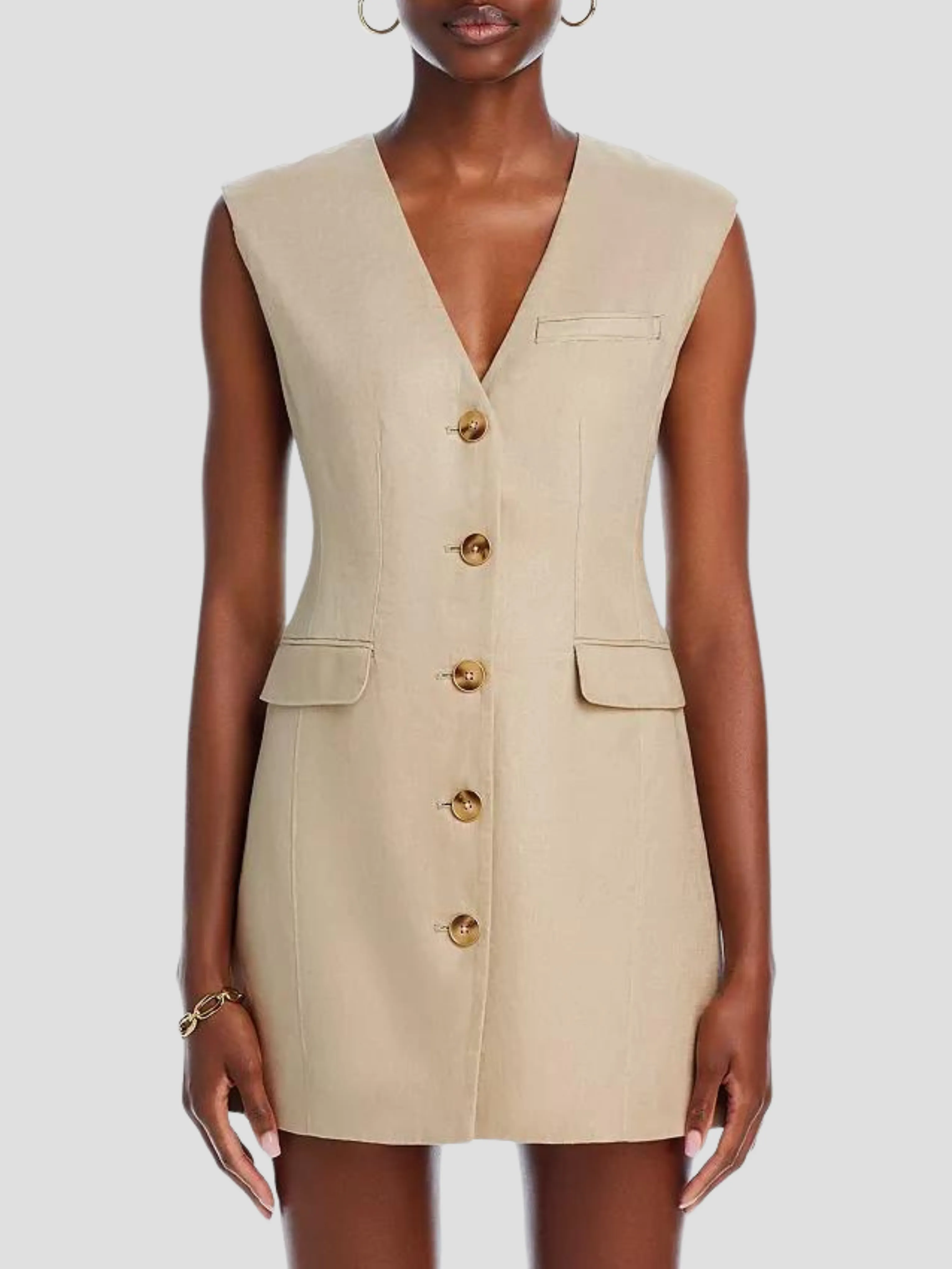 Hayden Strong Shoulder Vest Dress