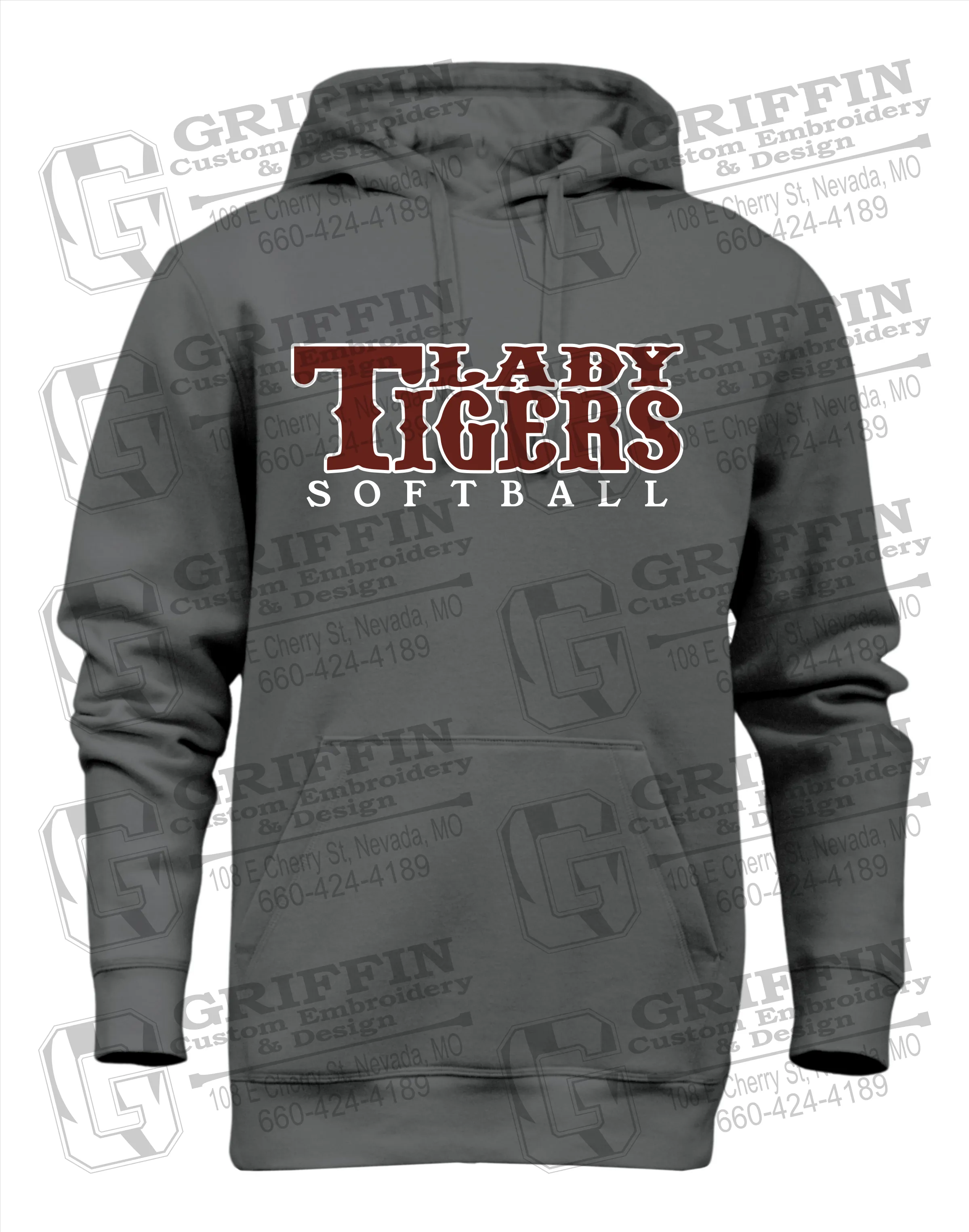 Heavyweight Fleece Hoodie - Softball - Nevada Tigers 24-F