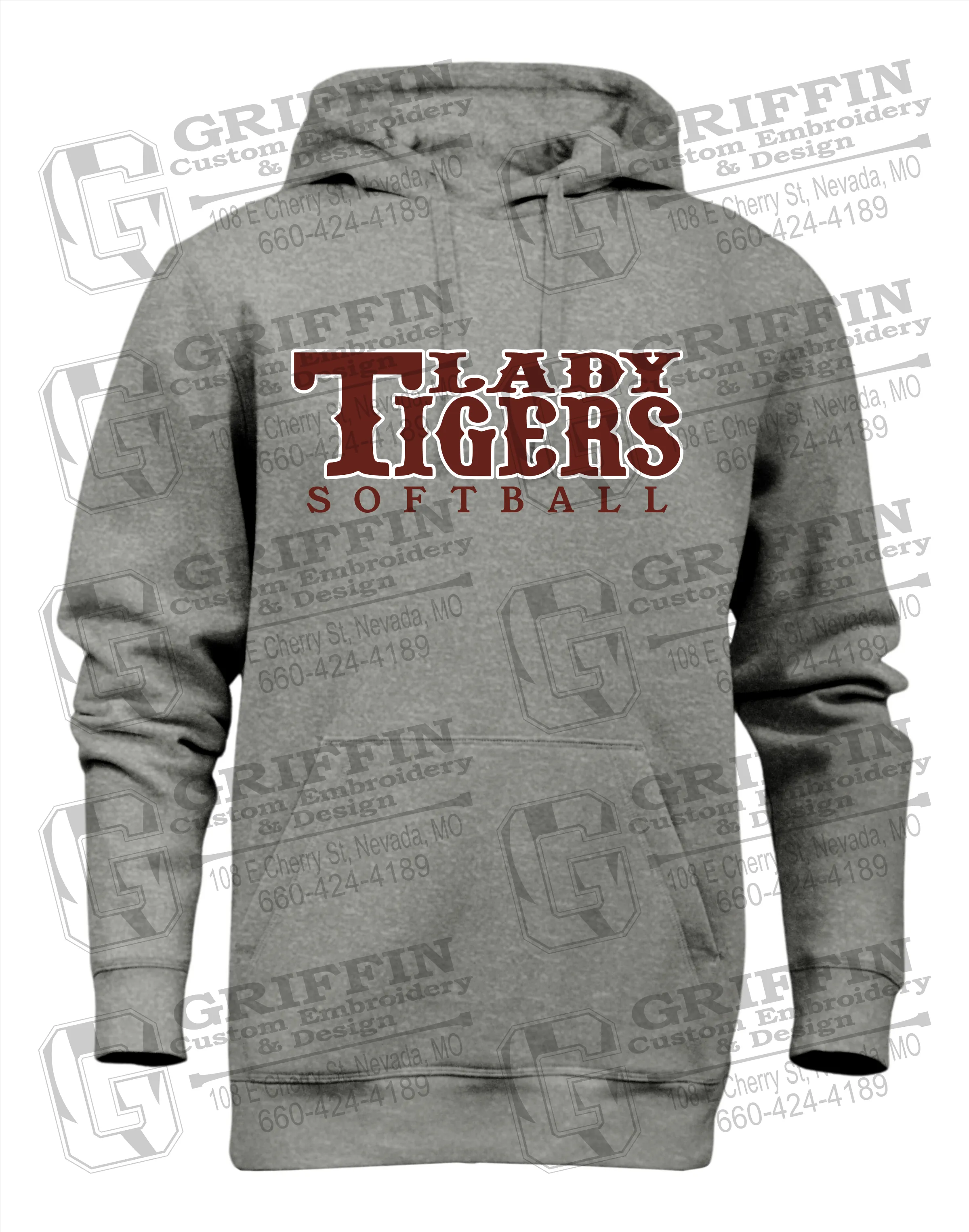 Heavyweight Fleece Hoodie - Softball - Nevada Tigers 24-F