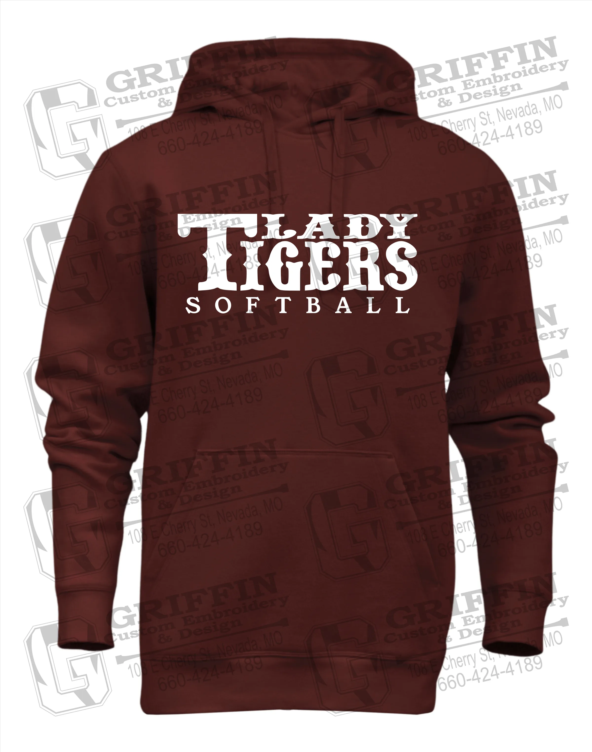Heavyweight Fleece Hoodie - Softball - Nevada Tigers 24-F