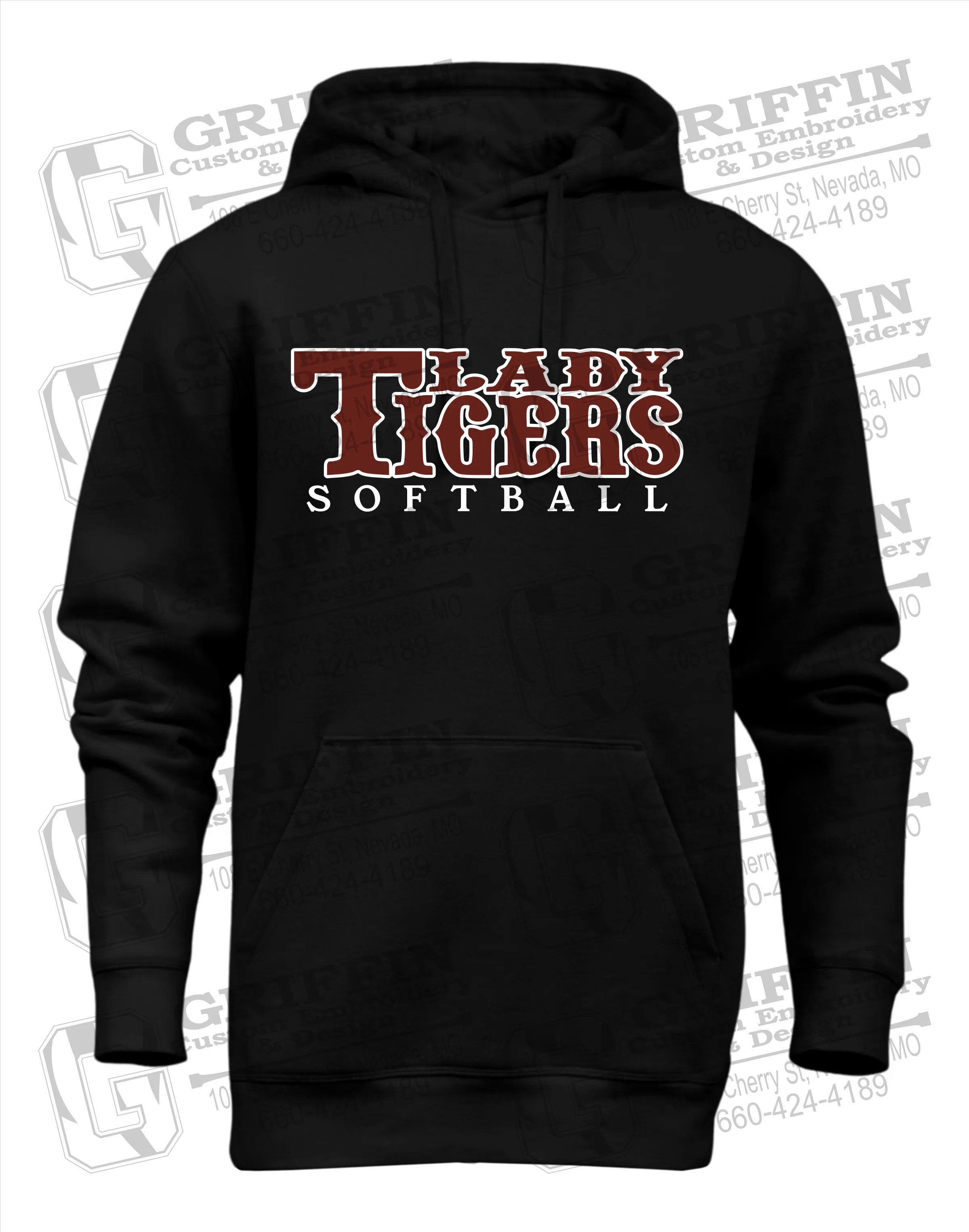 Heavyweight Fleece Hoodie - Softball - Nevada Tigers 24-F
