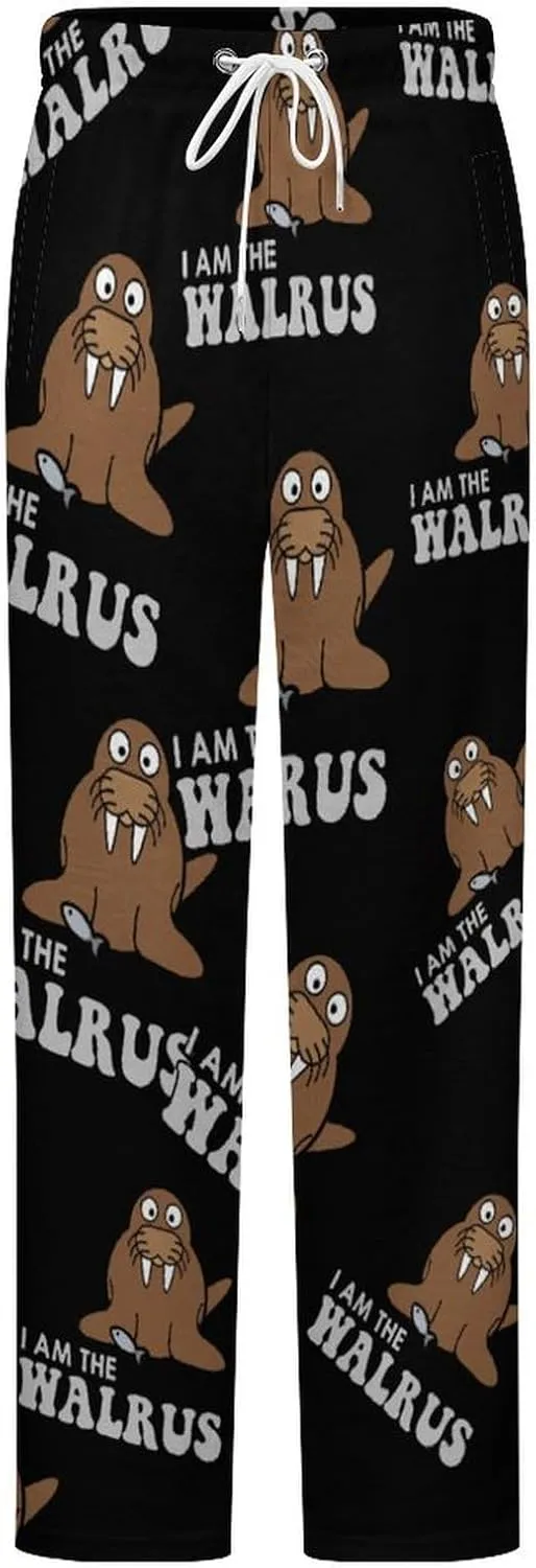 I Am The Walrus Women's Flannel Pajama Pants Fleece Lounge Sleep Bottoms PJ