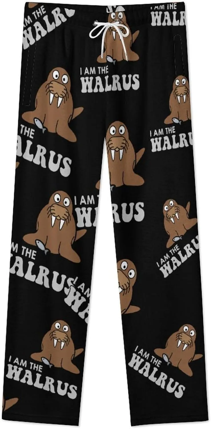 I Am The Walrus Women's Flannel Pajama Pants Fleece Lounge Sleep Bottoms PJ
