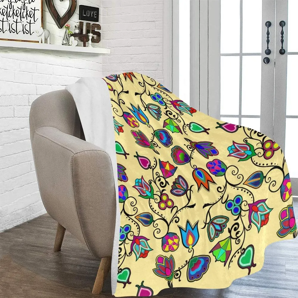 Indigenous Paisley Vanilla Ultra-Soft Micro Fleece Blanket 60"x80"