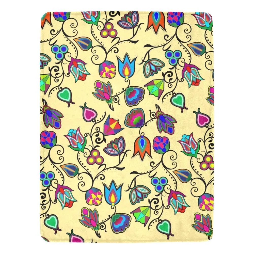Indigenous Paisley Vanilla Ultra-Soft Micro Fleece Blanket 60"x80"