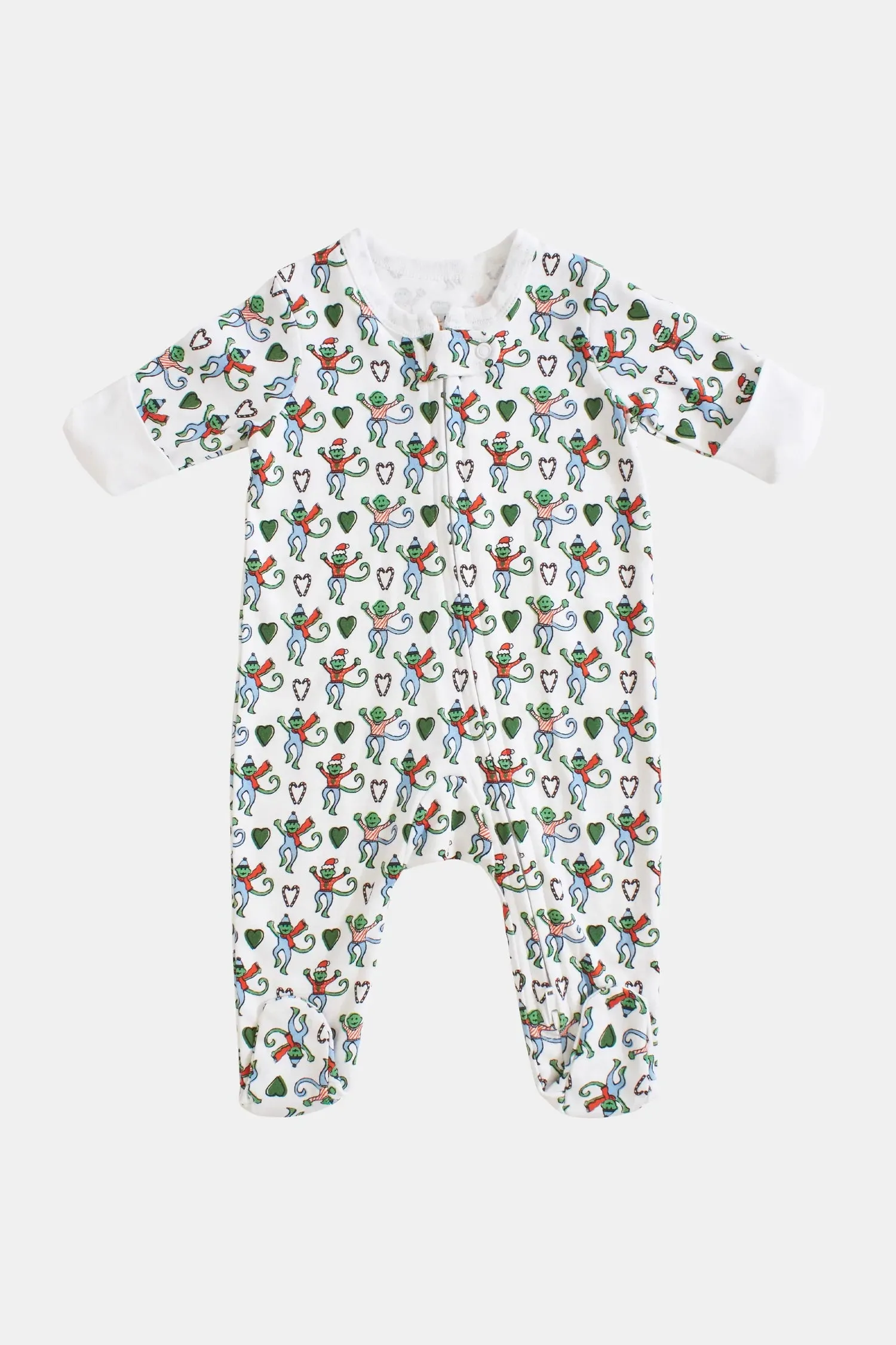 INFANT MERRY MONKEY ZIPPER FOOTIE