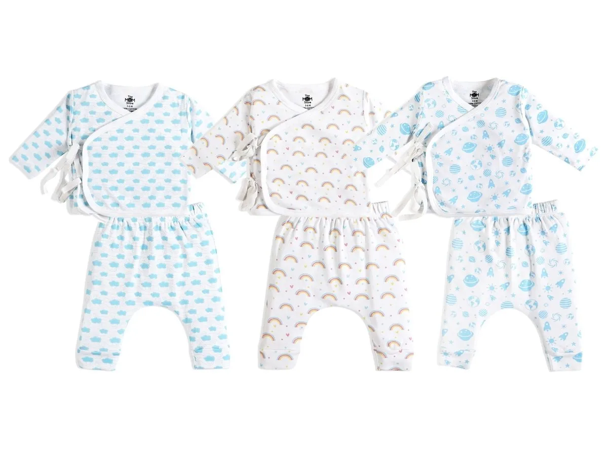 Infant Pajama Set Combo Of 3: Happy Cloud-Out Of World-Magic Bow