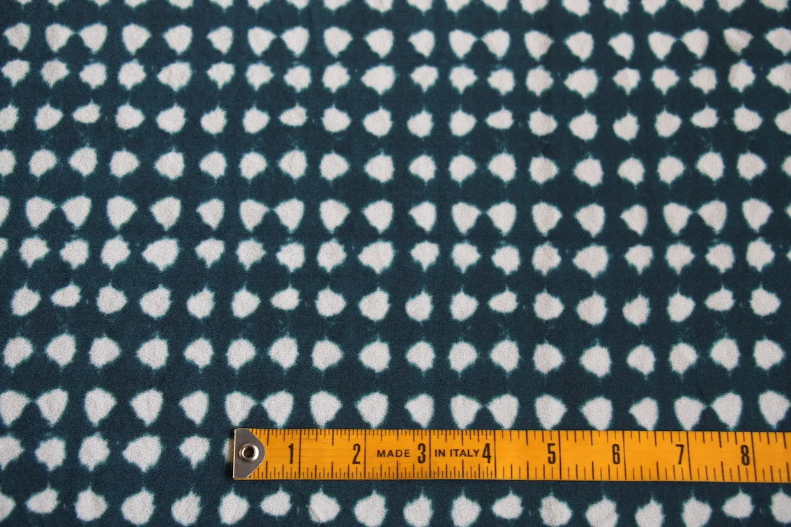Ink Spot Dark Teal Silk Crepe De Chine