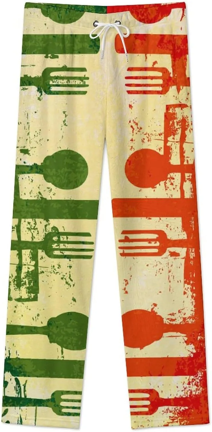 Italian Flag Women's Flannel Pajama Pants Fleece Lounge Sleep Bottoms PJ
