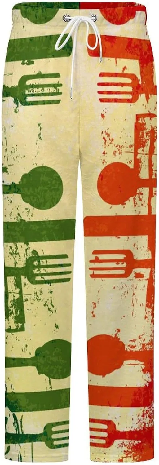 Italian Flag Women's Flannel Pajama Pants Fleece Lounge Sleep Bottoms PJ