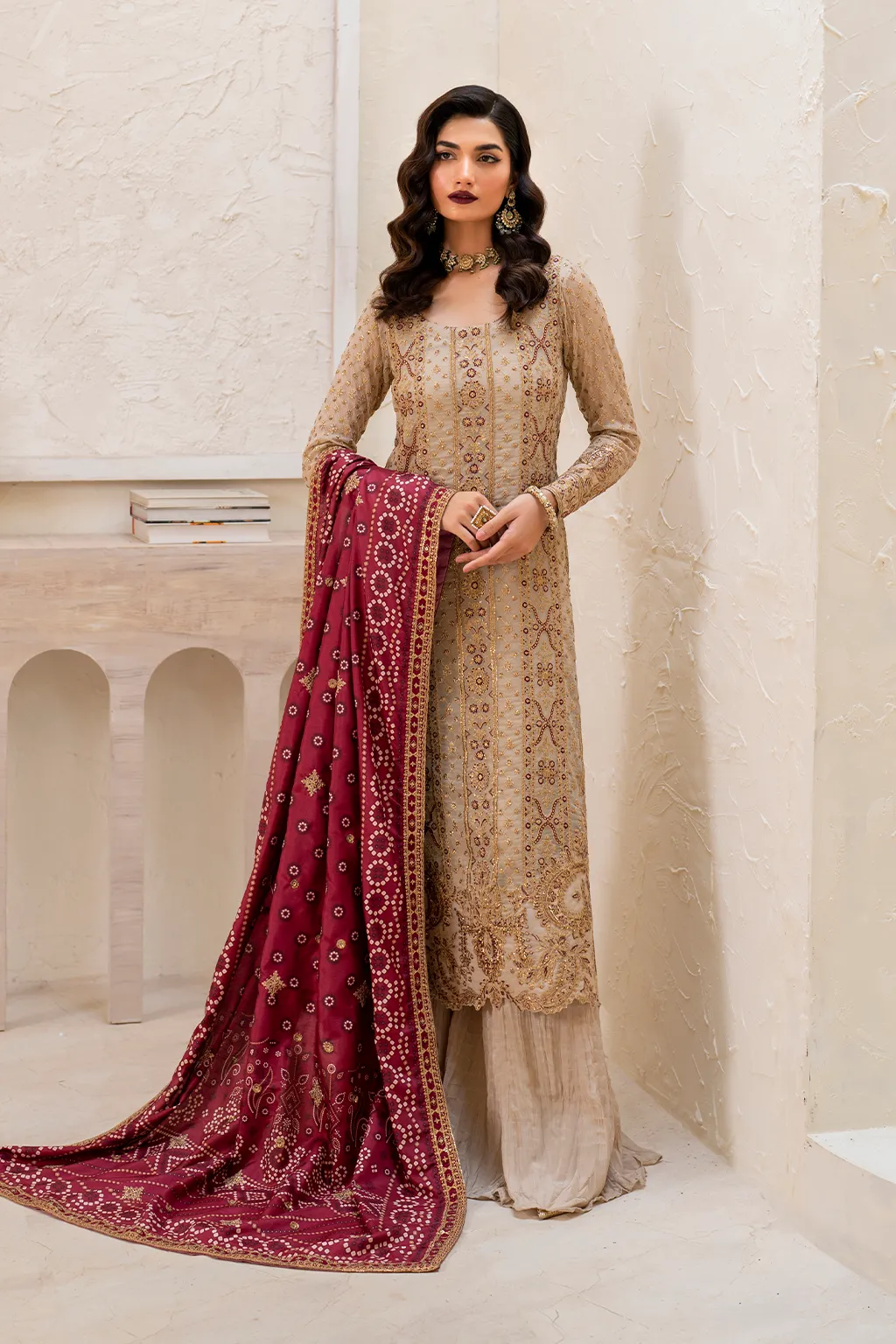 IZNiK Chinon Luxury Formals – CC-44 Embroidered Chiffon