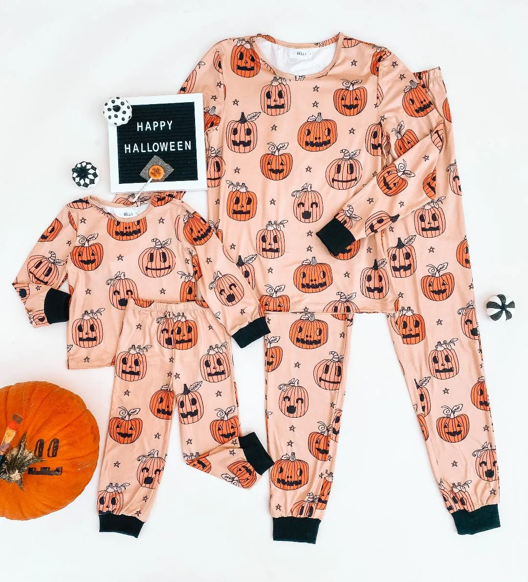 Jack-O' Lantern Matching Pajamas