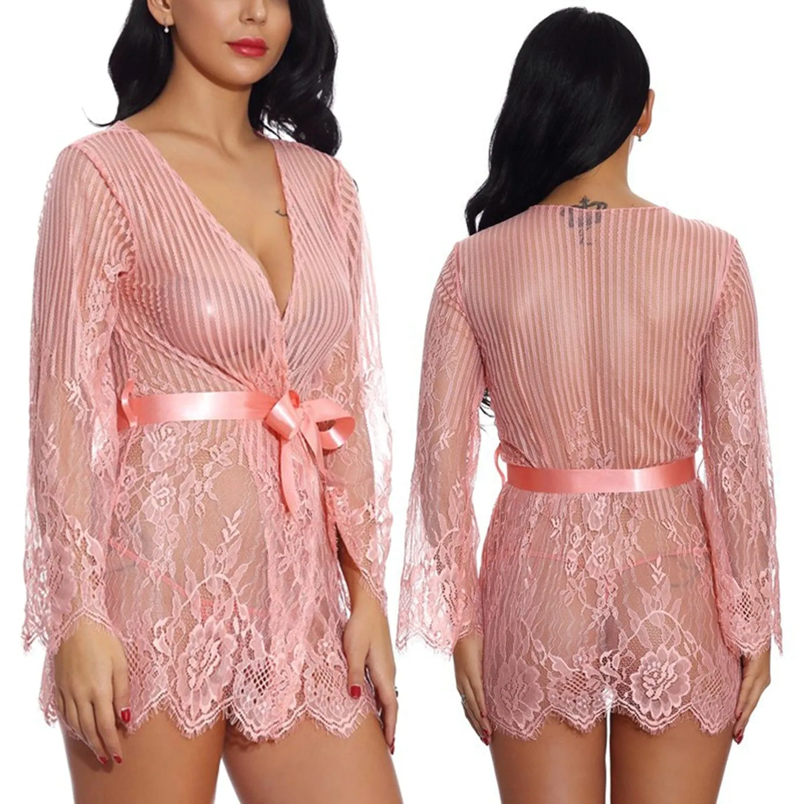 Jamie Lace Lingerie Robe