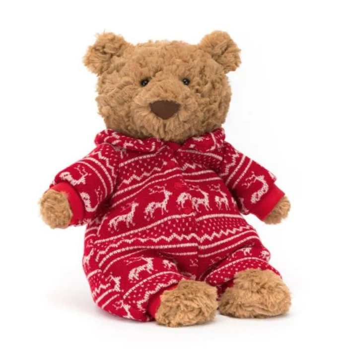 Jellycat Bartholomew Bear Winter Pajamas