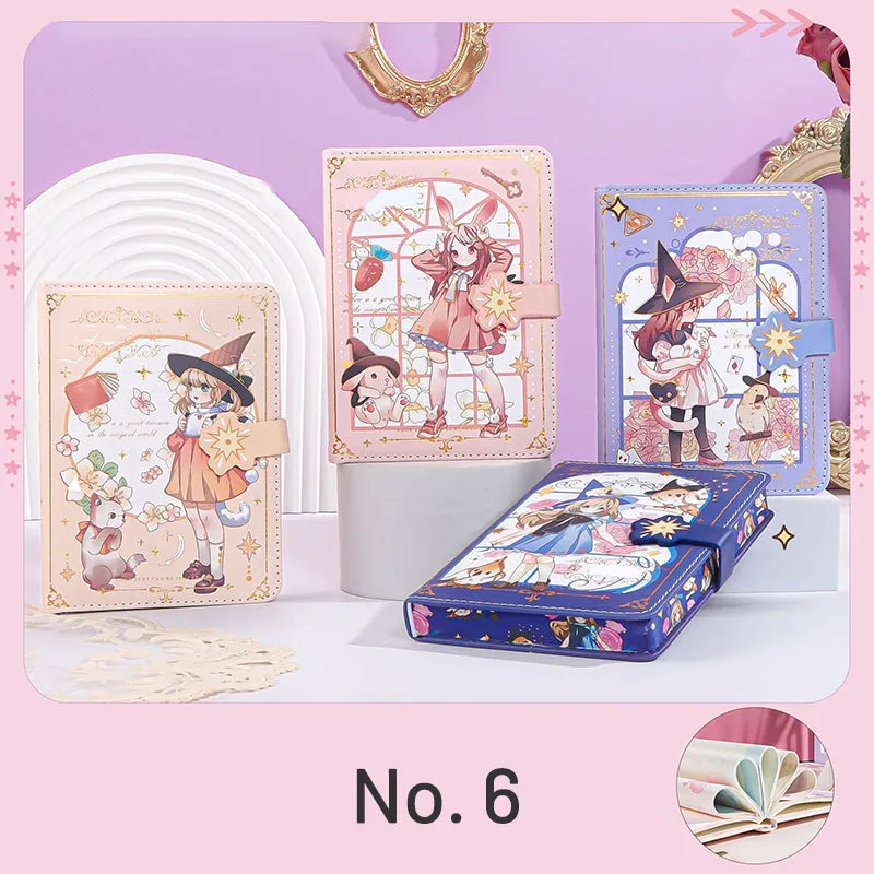 Kawaii Cartoon Girl Soft Cover Diary Notebook Set
