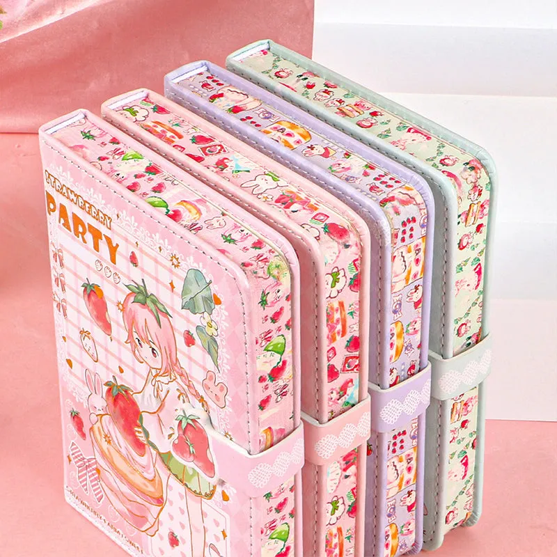Kawaii Cartoon Girl Soft Cover Diary Notebook Set