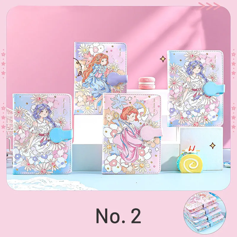 Kawaii Cartoon Girl Soft Cover Diary Notebook Set