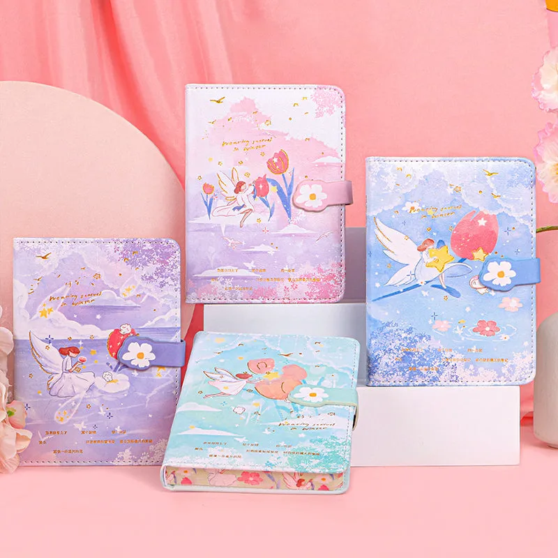 Kawaii Cartoon Girl Soft Cover Diary Notebook Set