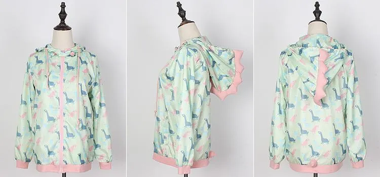 Kawaii Dinosaur Hoodie Jacket AD10304