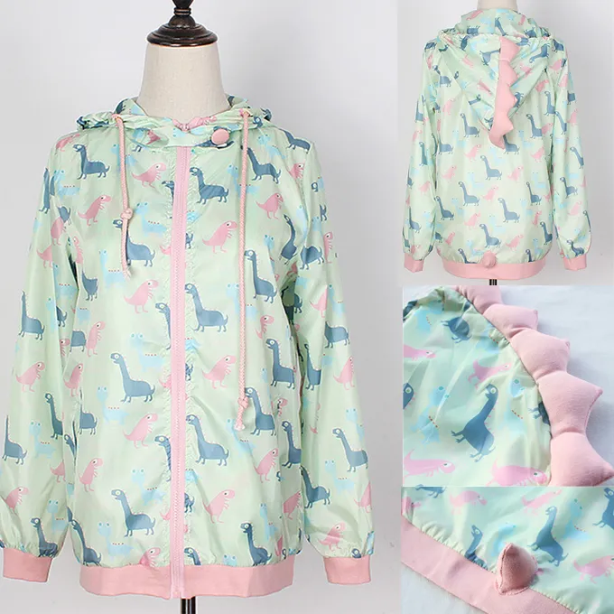 Kawaii Dinosaur Hoodie Jacket AD10304