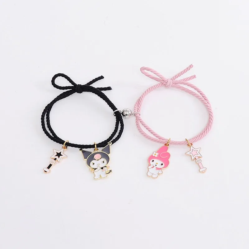 Kawaii My Melody Kuromi Matching Friendship Bracelets (Set of 2)