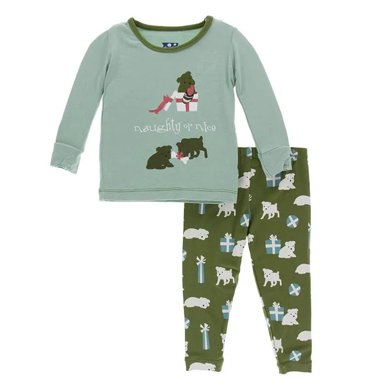 Kickee Pants - Holiday Print Long Sleeve Pajama Set - Shore Naughty or Nice