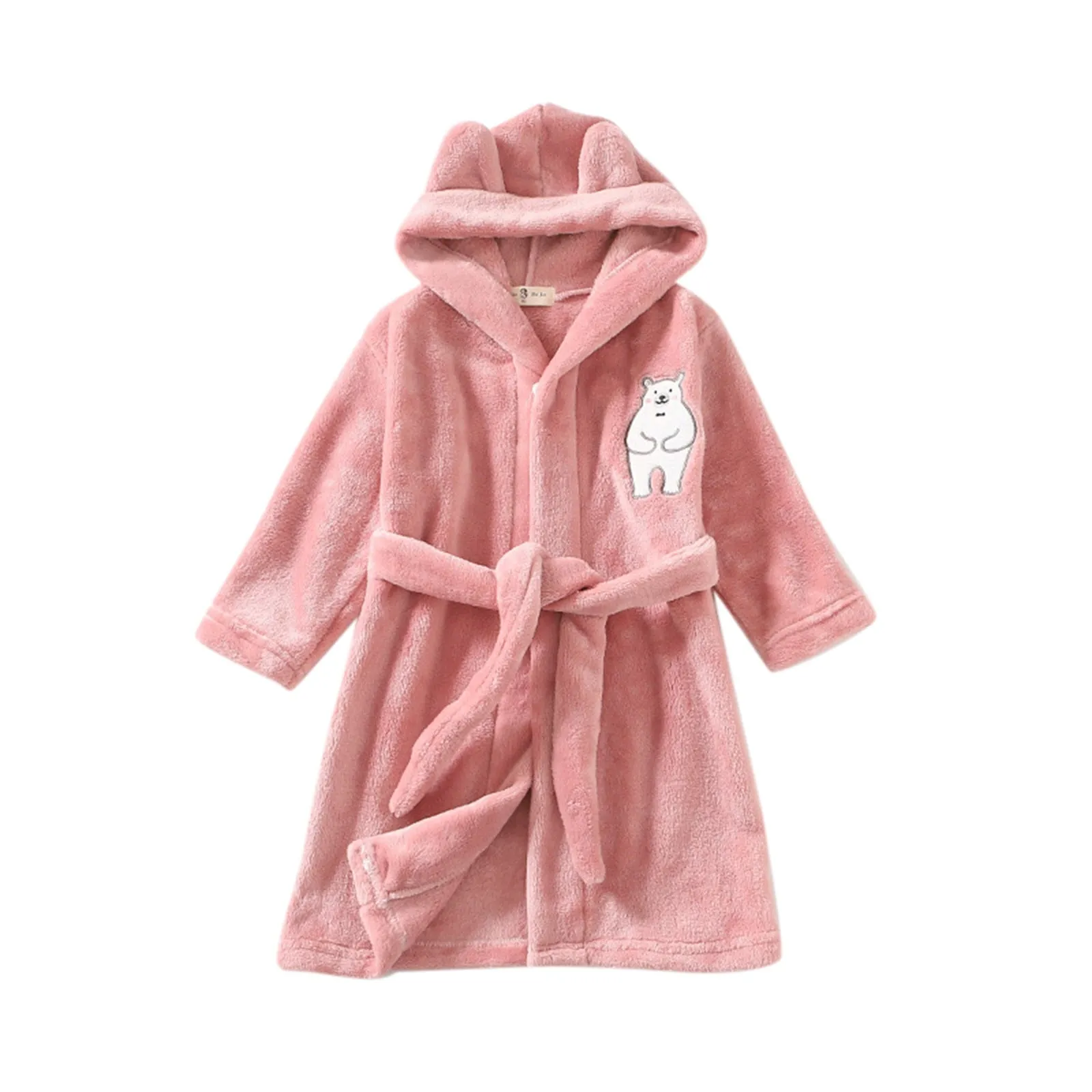 Kids Cute Cartoon Pattern Hooded Robes/Flannel Night-Robe