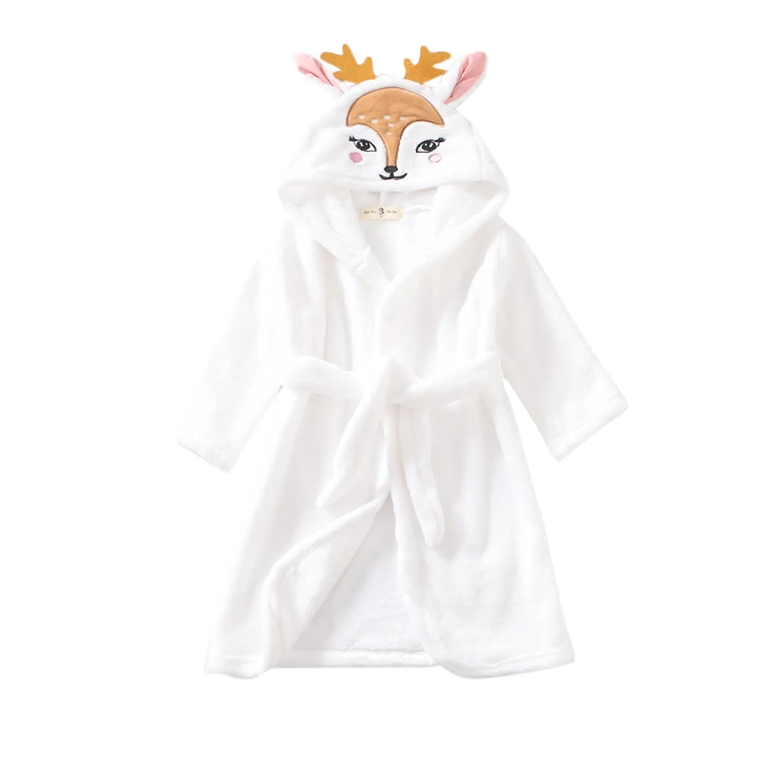 Kids Cute Cartoon Pattern Hooded Robes/Flannel Night-Robe