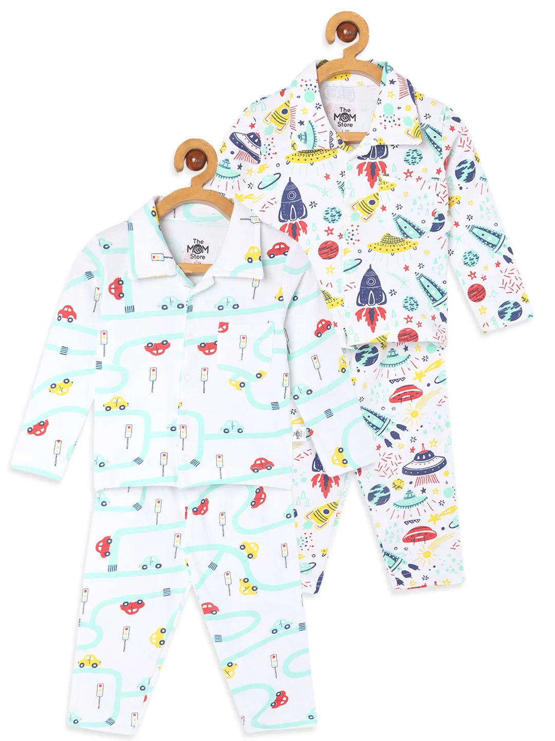 Kids Pajama Set Combo of 2- City Drive & Tour to the Space