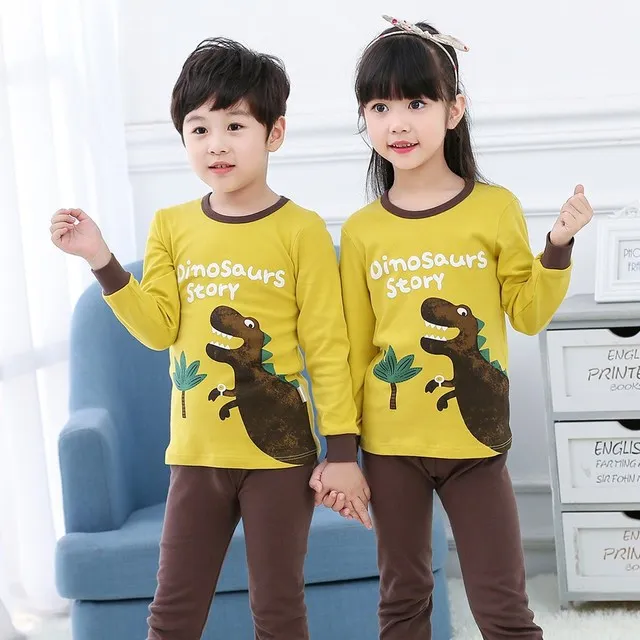 Kids Sleepwear baby girl spring cotton sets boys Homewear Pajamas children Pyjamas Kids Nightwear 2-13Y unisex teenage clothes