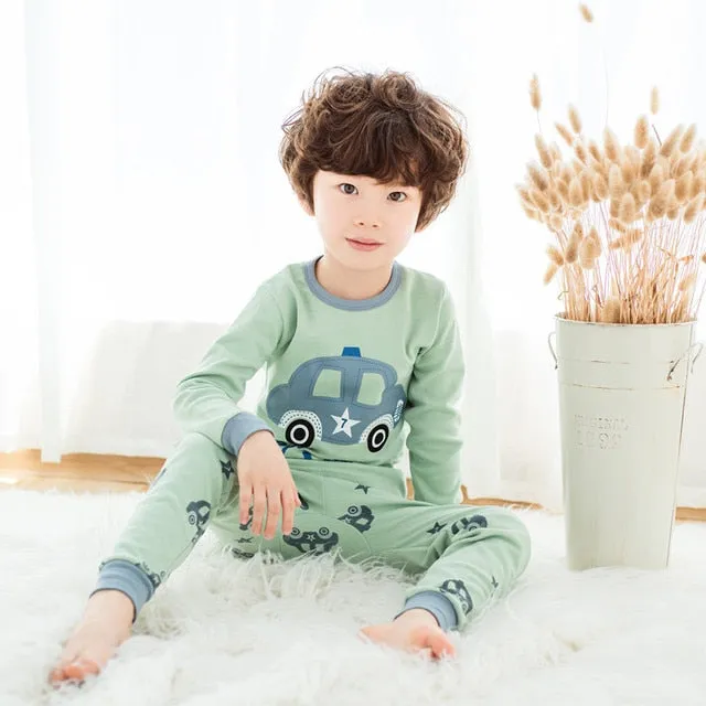 Kids Sleepwear baby girl spring cotton sets boys Homewear Pajamas children Pyjamas Kids Nightwear 2-13Y unisex teenage clothes