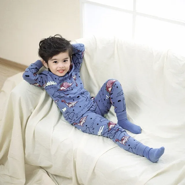 Kids Sleepwear baby girl spring cotton sets boys Homewear Pajamas children Pyjamas Kids Nightwear 2-13Y unisex teenage clothes