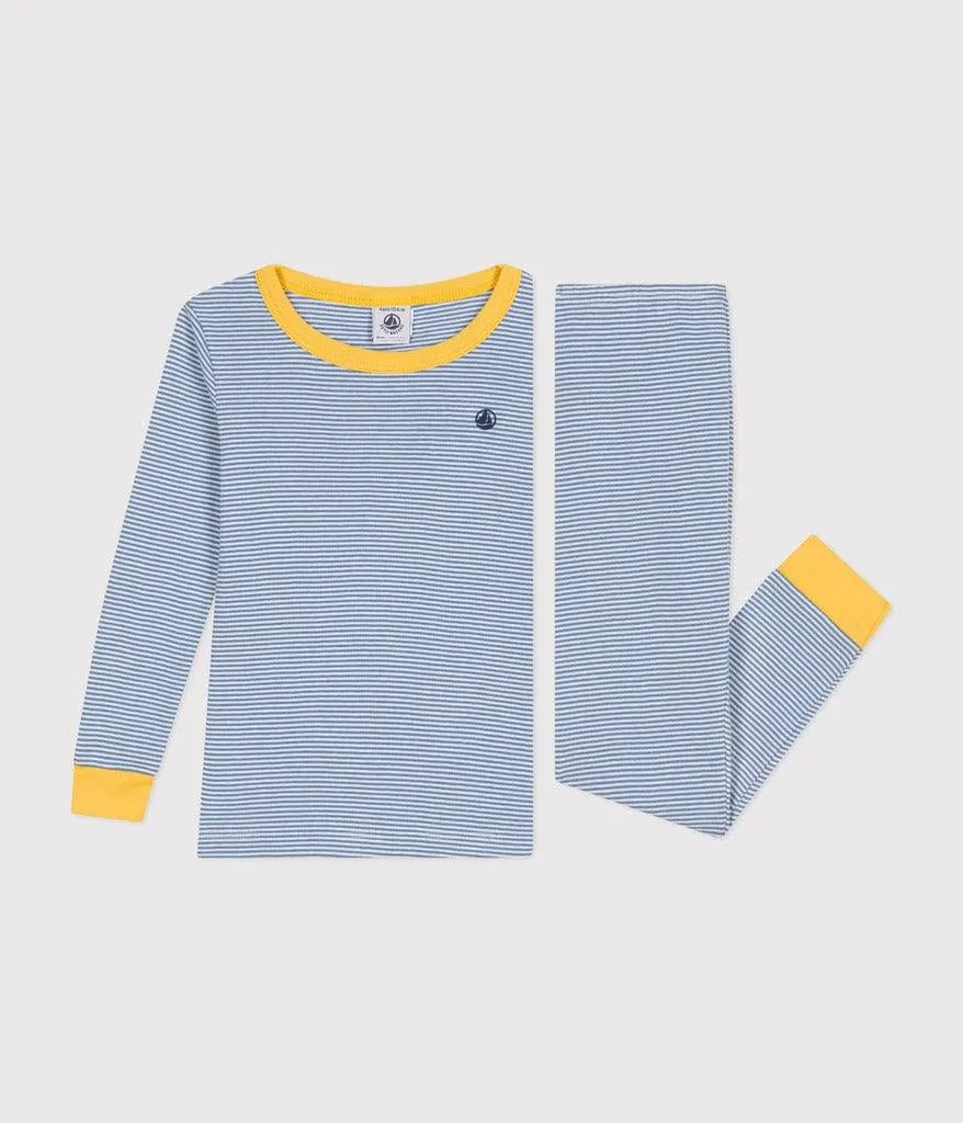 Kids Stripy Fitted Cotton Pajamas