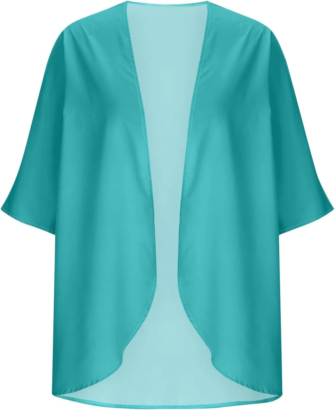 Kimono Cardigan for Women Ladies Summer Lightweight Puff Sleeve Cover Up Casual Tops Beach Clothes