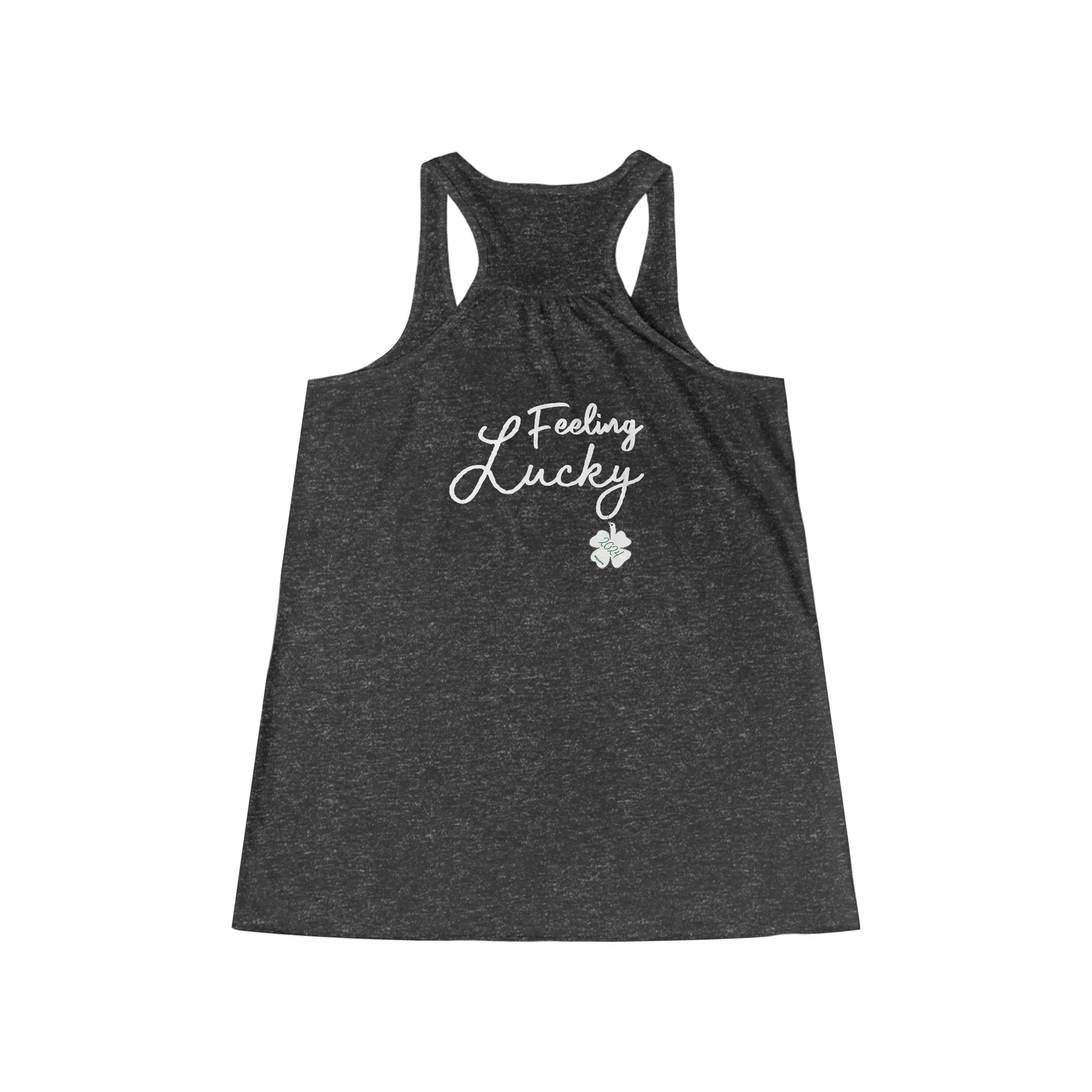 Kiss Me Im Irish Feeling Lucky Women's Flowy Racerback Tank