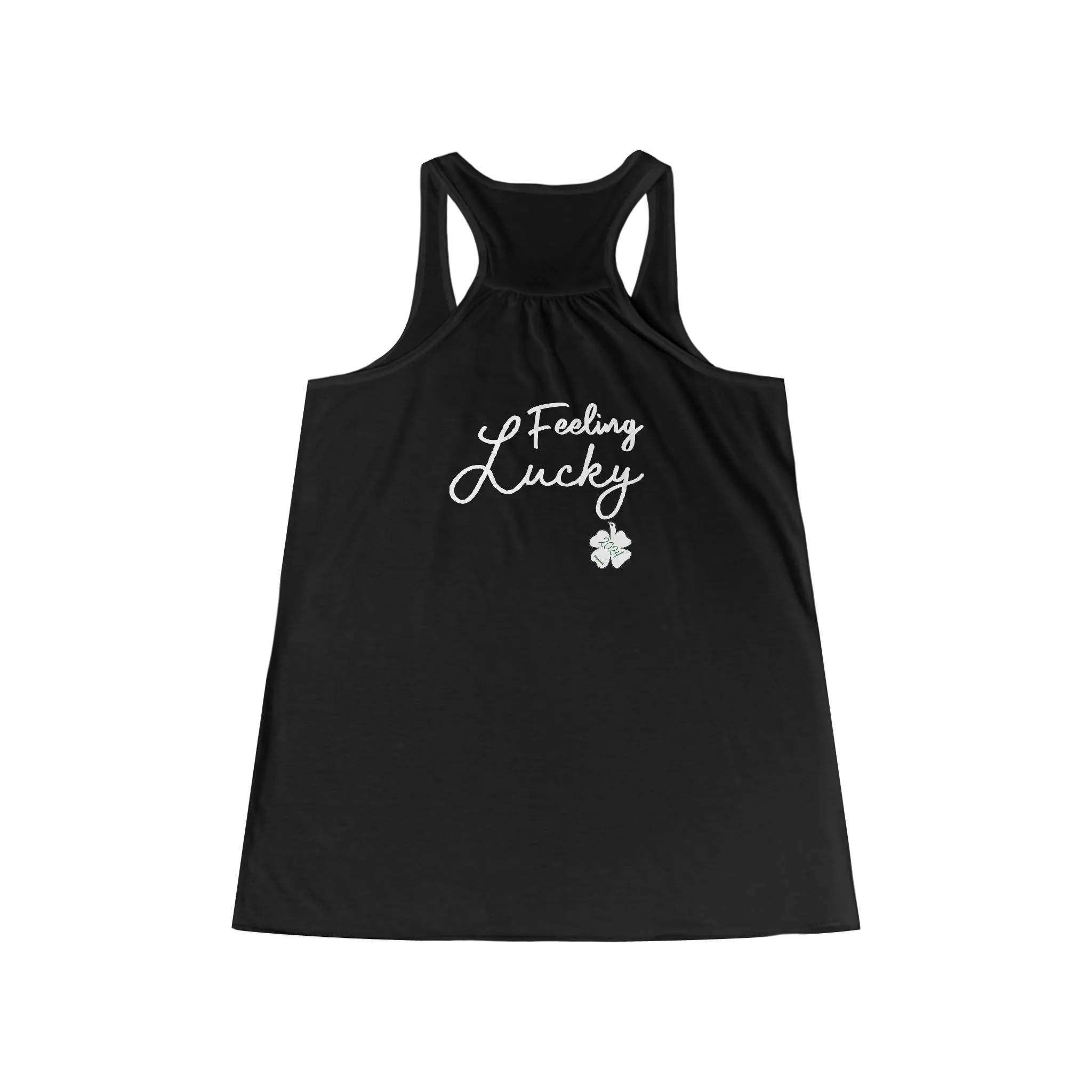 Kiss Me Im Irish Feeling Lucky Women's Flowy Racerback Tank