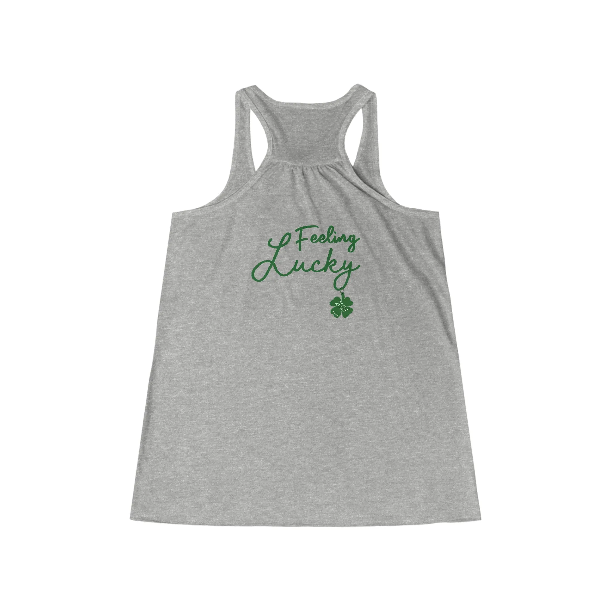 Kiss Me Im Irish Feeling Lucky Women's Flowy Racerback Tank