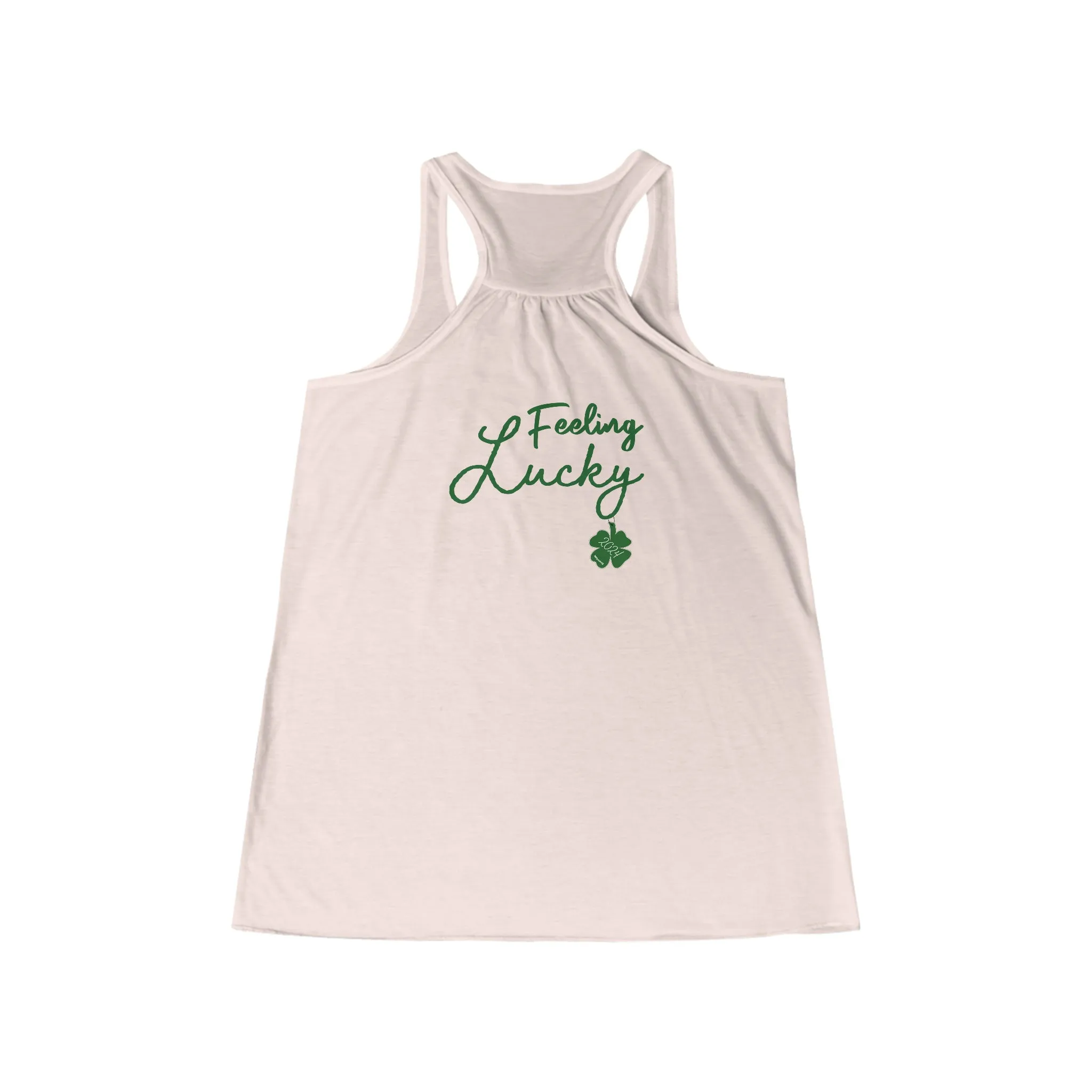 Kiss Me Im Irish Feeling Lucky Women's Flowy Racerback Tank