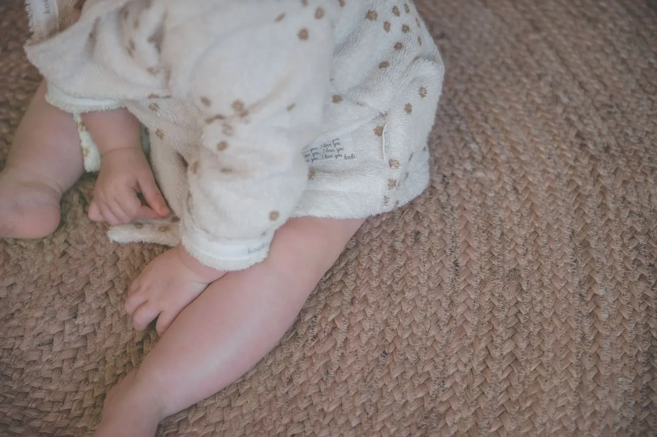 Koeka Bathrobe Baby Cotton | Flower Crown Natural