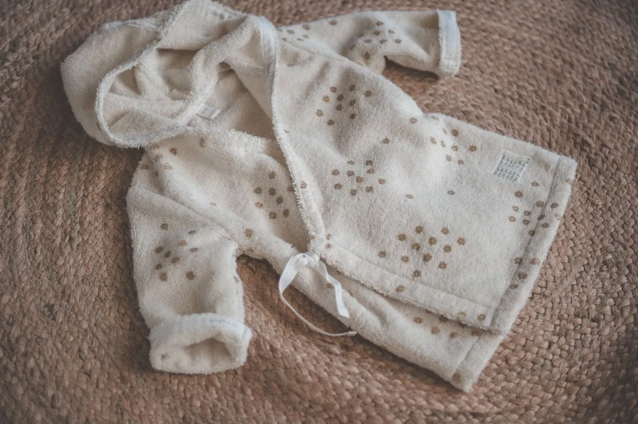 Koeka Bathrobe Baby Cotton | Flower Crown Natural