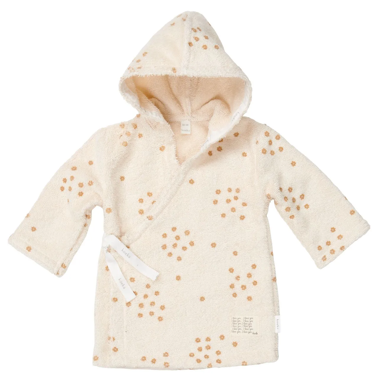 Koeka Bathrobe Baby Cotton | Flower Crown Natural
