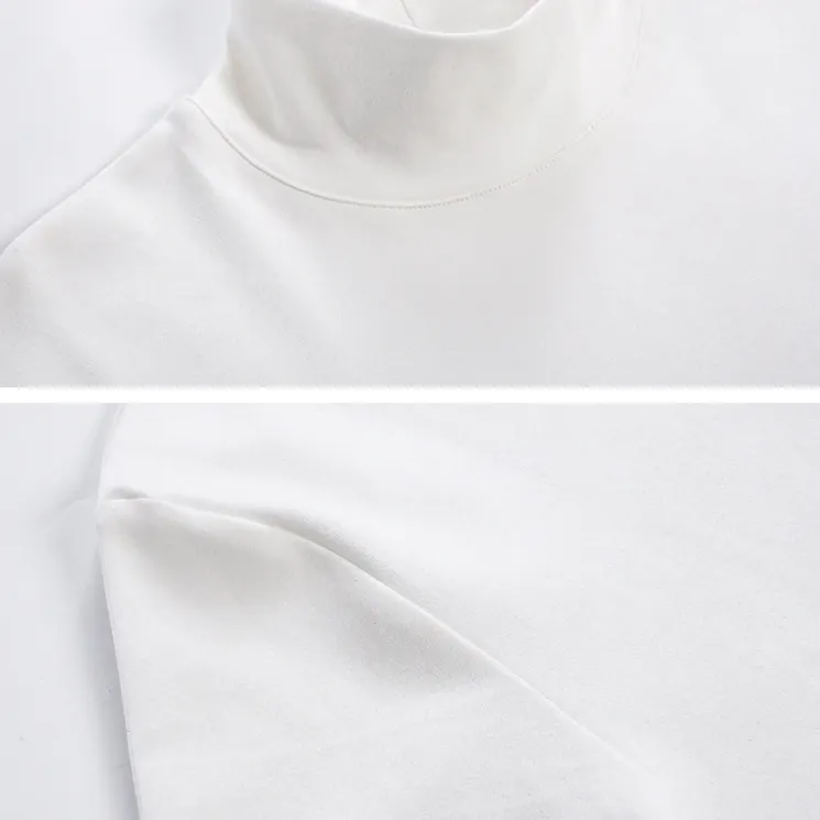 [Korean Style] 3 Color Jersey Turtleneck Sweater