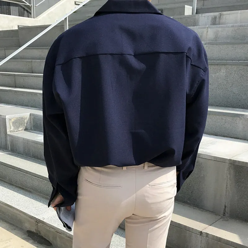 [Korean Style] 3 Colors Casual Long-Sleeved Shirts