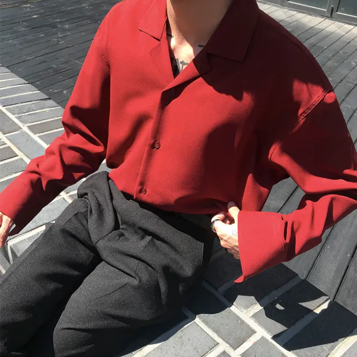 [Korean Style] 3 Colors Casual Long-Sleeved Shirts