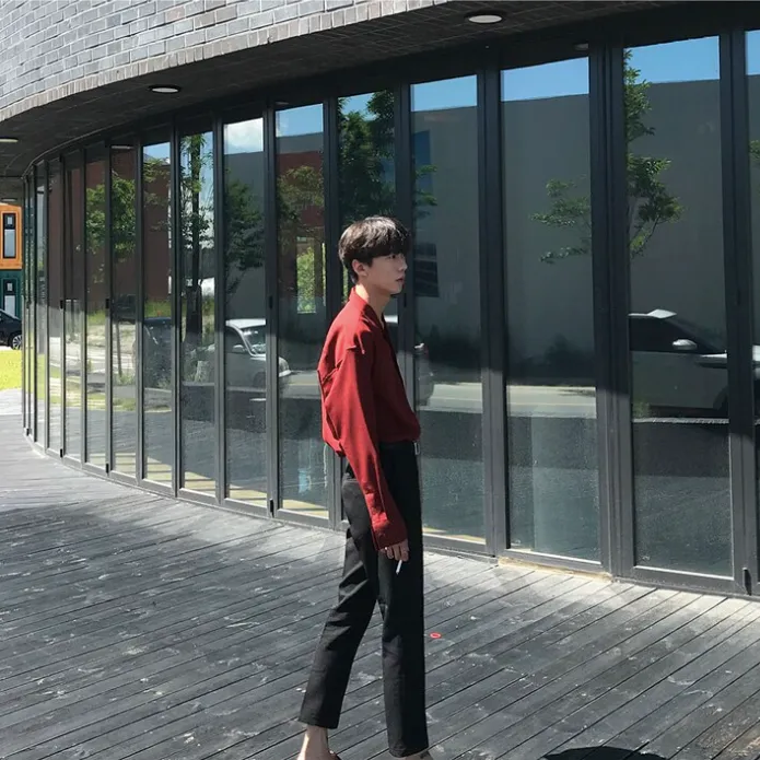 [Korean Style] 3 Colors Casual Long-Sleeved Shirts